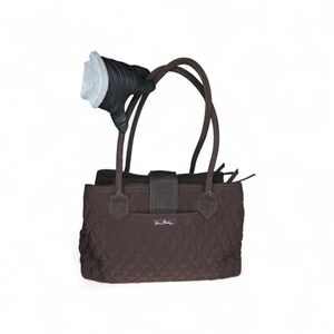 Vera Bradley Dark Brown Quilted Shoulder Bag
